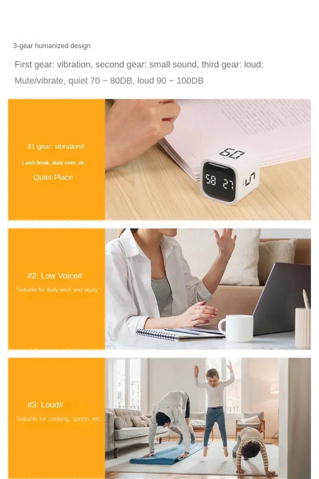 Productivity Cube Timer Flipping LED Display