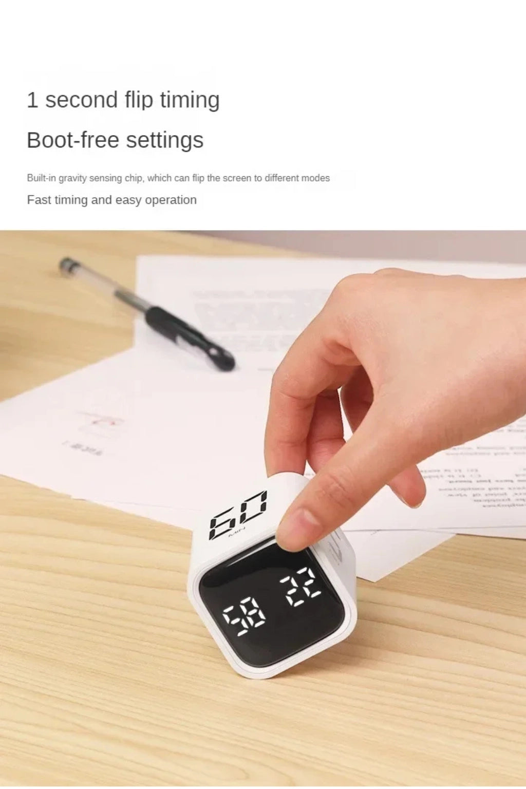 Productivity Cube Timer Flipping LED Display