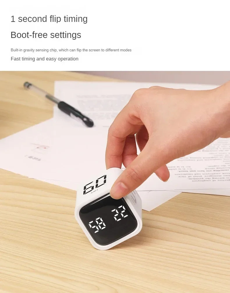 Productivity Cube Timer Flipping LED Display
