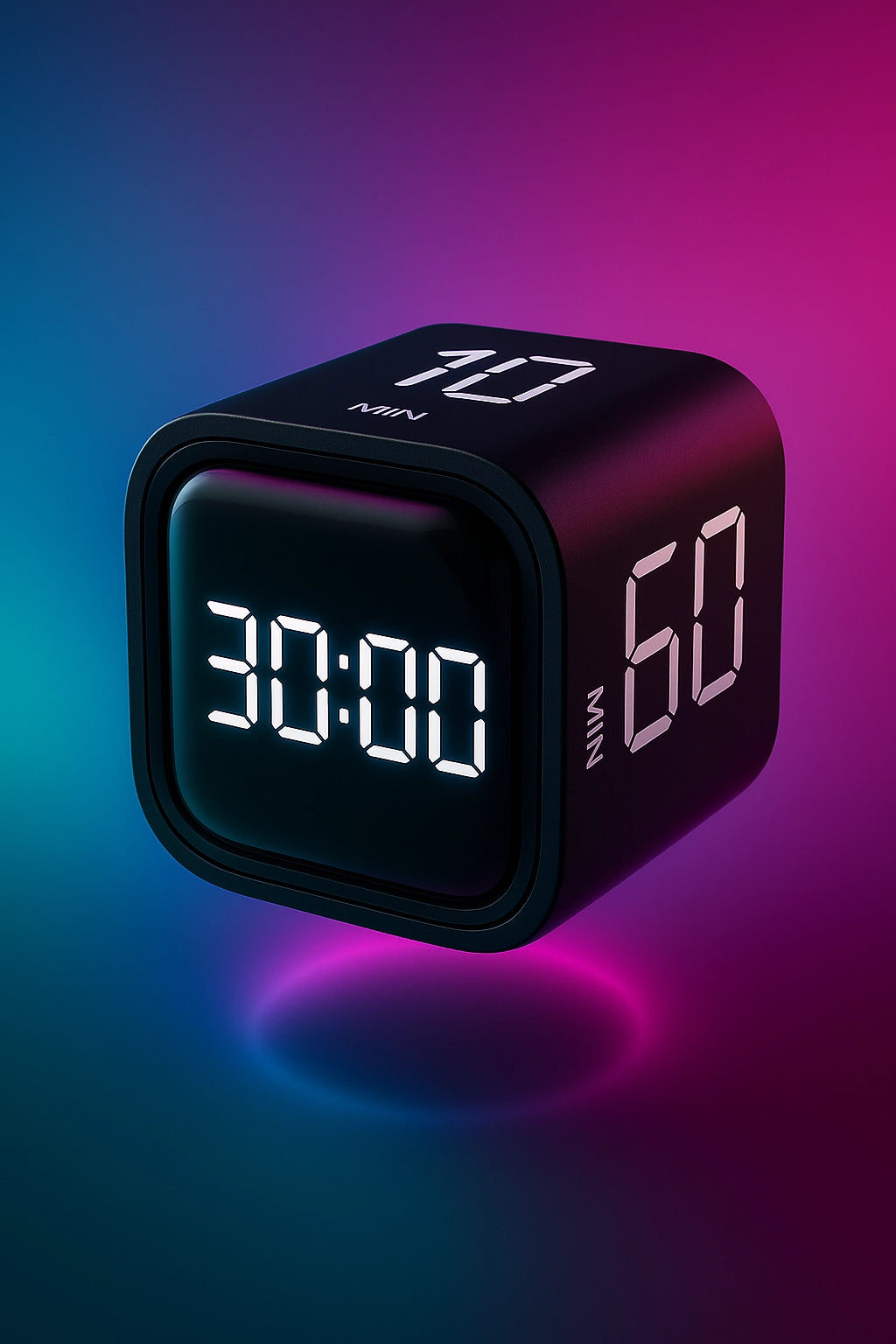 Productivity Cube Timer Flipping LED Display