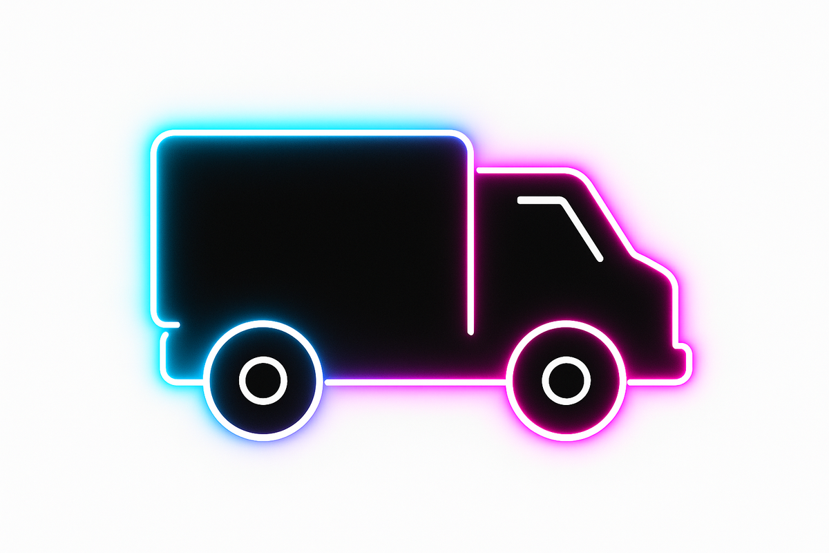 Truck Icon with White Background